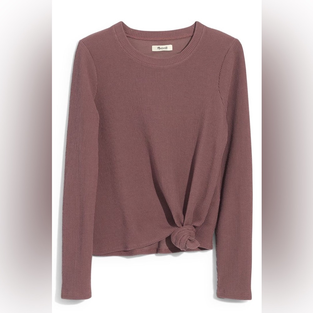 MADEWELL ELWOOD FRONT KNOT TOP RIBBED
